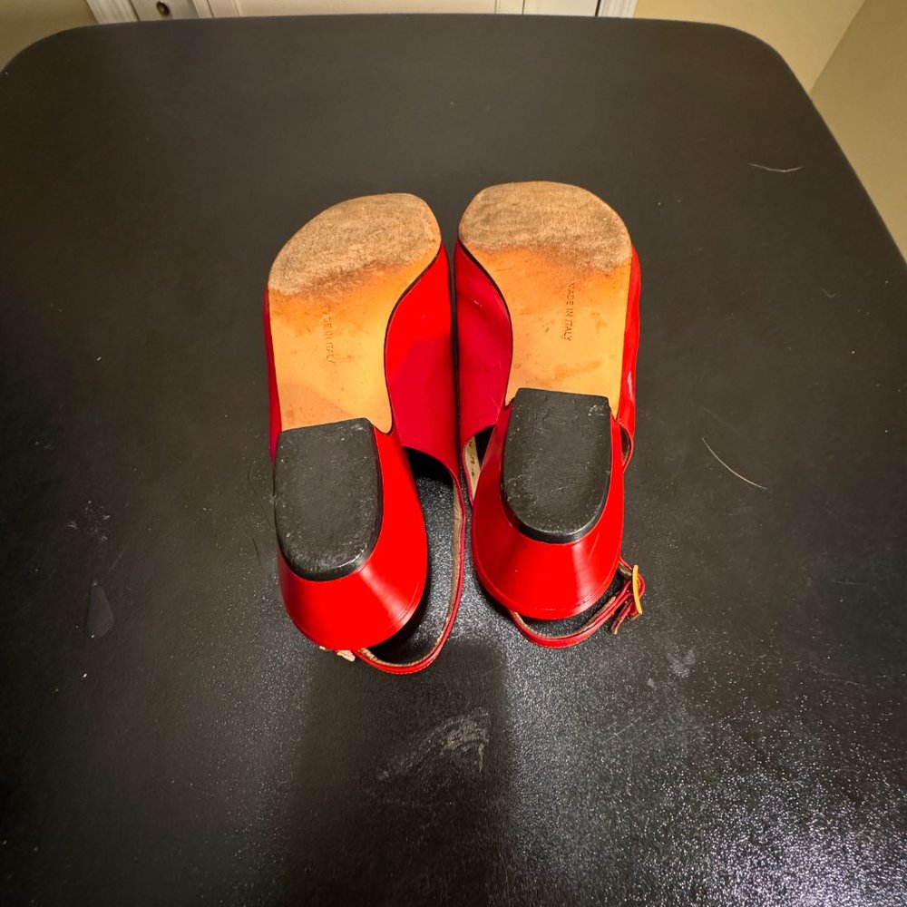 Salvatore Ferragamo sie 7.5B red sling back shoes - Picture 8 of 12